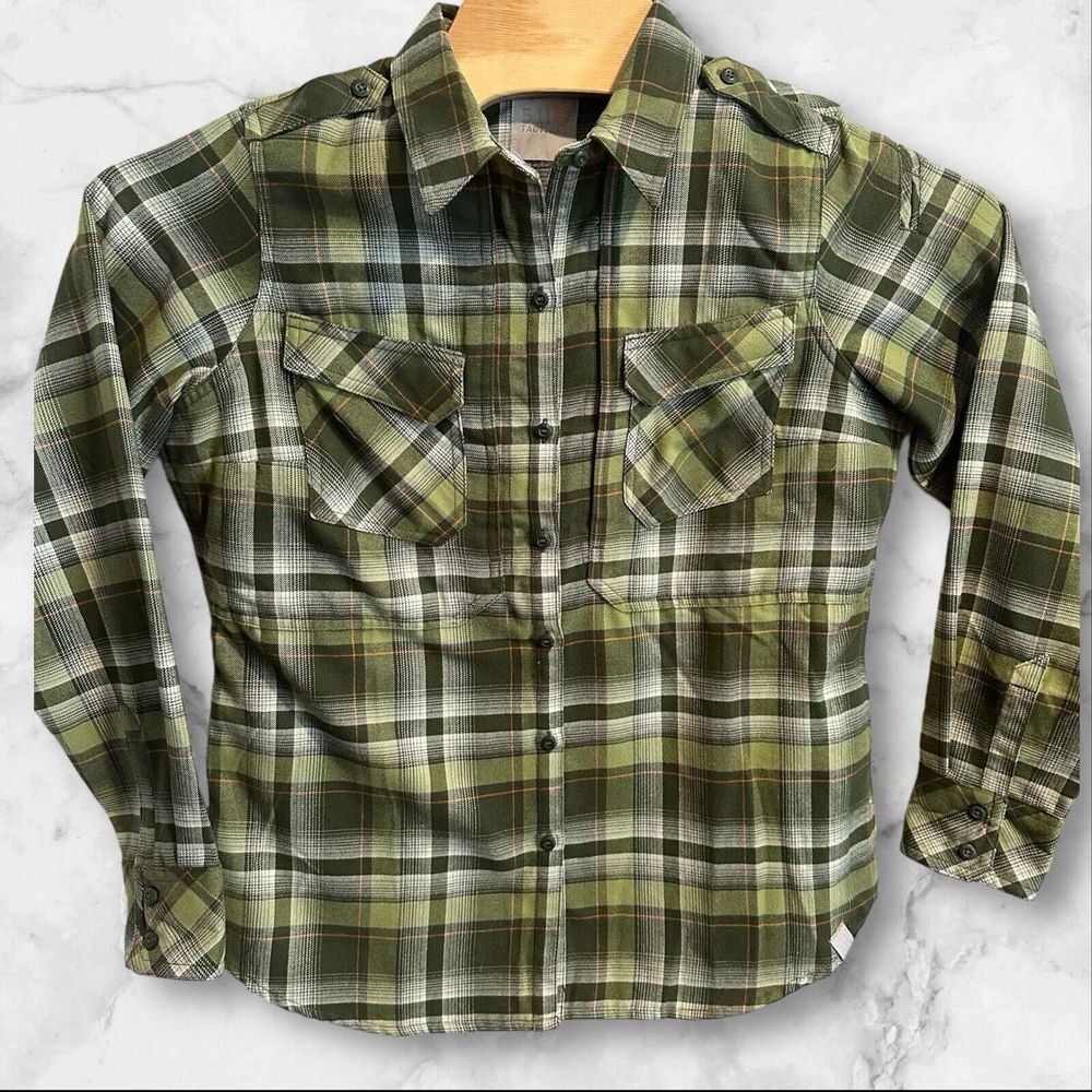 5.11‎ Tactical Women's Flannel Shirt 100% Polyester Hidden Pockets Medium
